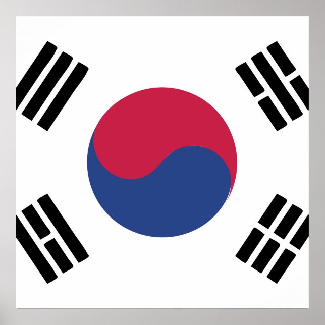 Poster Emblema de Sinalizador da Coreia do Sul (Frente)