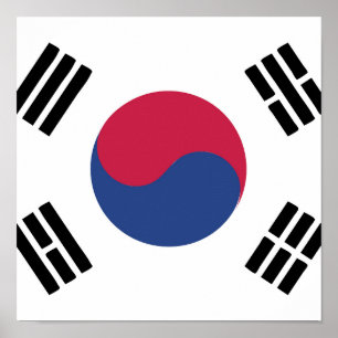 Poster Emblema de Sinalizador da Coreia do Sul
