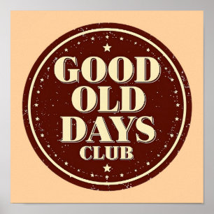 Poster Emblema do Clube Clássico Brown dos Bons Velhos Te