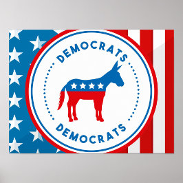 Poster Emblema do Partido Democrata