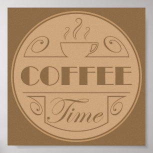 Poster Emblema do tempo do café