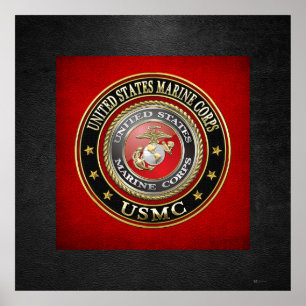 Poster Emblema do USMC [Edição Especial] [3D]