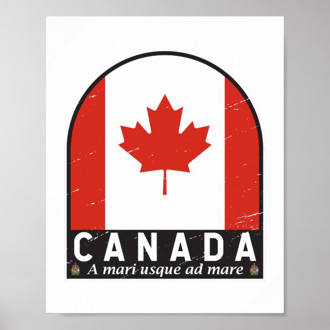 Poster Emblema emblem aflorado no Canadá (Frente)