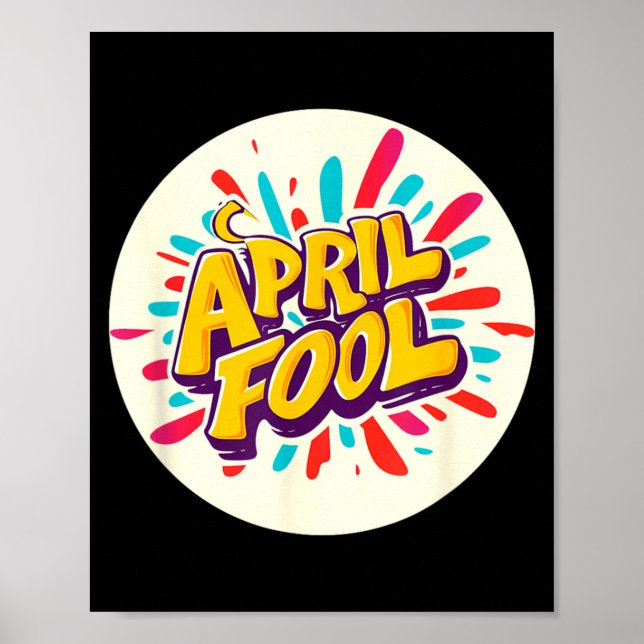 Poster Emblema Incrível do Dia da Mentira de Abril (Frente)