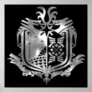 Poster Emblema metálico MHW