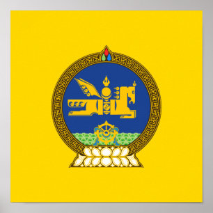 Poster Emblema Mongol (do Mongolian)