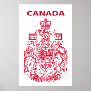 Poster emblema nacional do Canadá