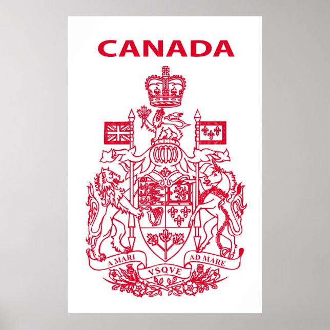 Poster emblema nacional do Canadá (Frente)