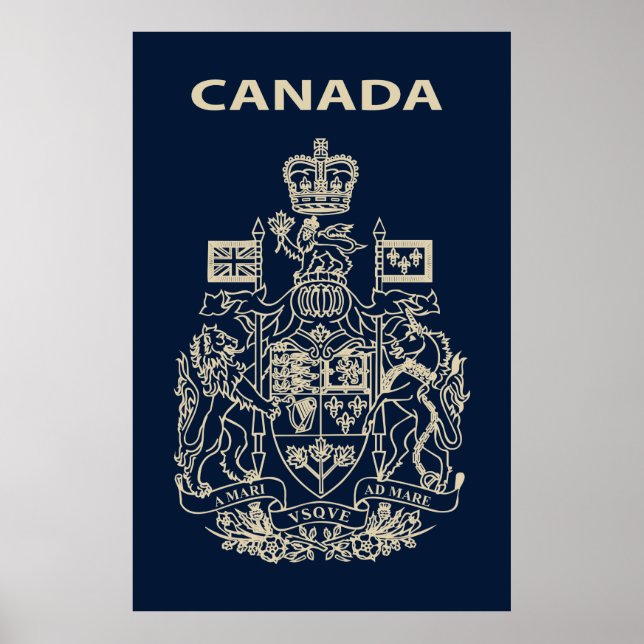 Poster emblema nacional do Canadá (Frente)