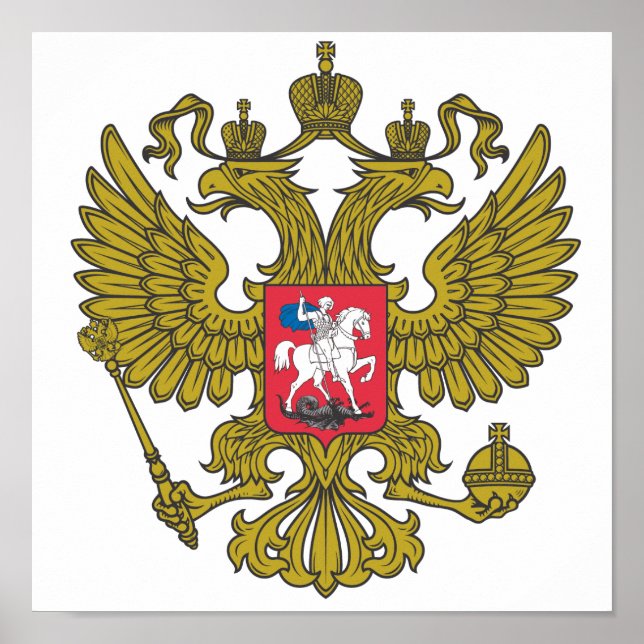 Pôster emblema nacional russo (Frente)