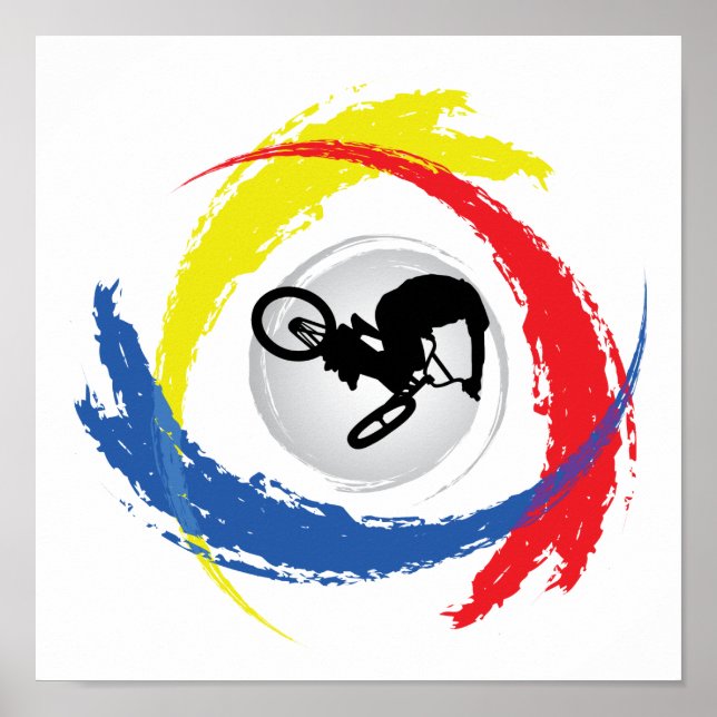 Poster Emblema tricolor BMX (Frente)