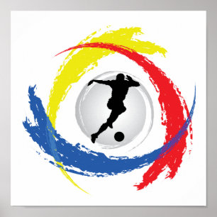 Pôster Emblema Tricolor do futebol