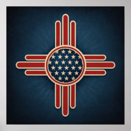 Poster Emblema Zia Americano Moderno – Sul Patriótico Ous