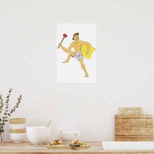 Poster êmbolo e cara de roupa interior