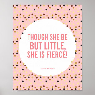 Poster Embora seja pouco, é ouro cor-de-rosa feroz