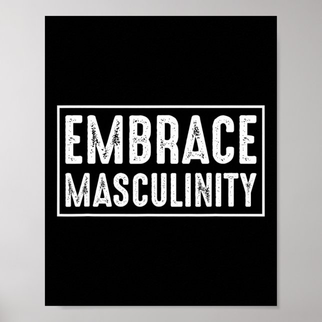 Poster Embrace Masculinity Men Gym (Frente)