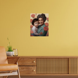 Poster Embraço de avó - vovó e filho
