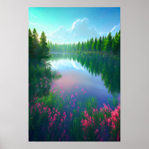 Poster Embraço do rio, águas silenciosas