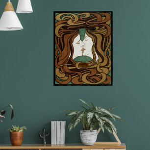 Poster Embraço Eterno: "O Beijo" de Peter Behrens