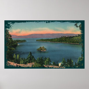 Pôster Emerald Bay - Lago Tahoe Canvas Print