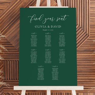 Poster Emerald Elegant Script 8 - Gráfico de Assentos de 