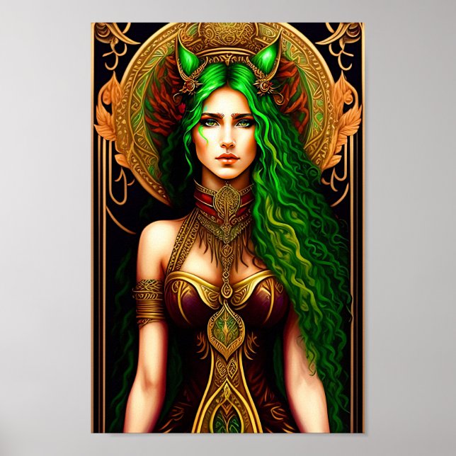 Poster Emerald Enchantress: Uma Rainha 3D com vestidos ve (Frente)