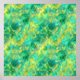 Poster Emerald Green Crumpled Texture
