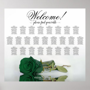 Poster Emerald Green - Rosa Elegante 25 Mesa