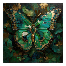Emerald Metamorfose - Borboleta 3D Arte Moderna