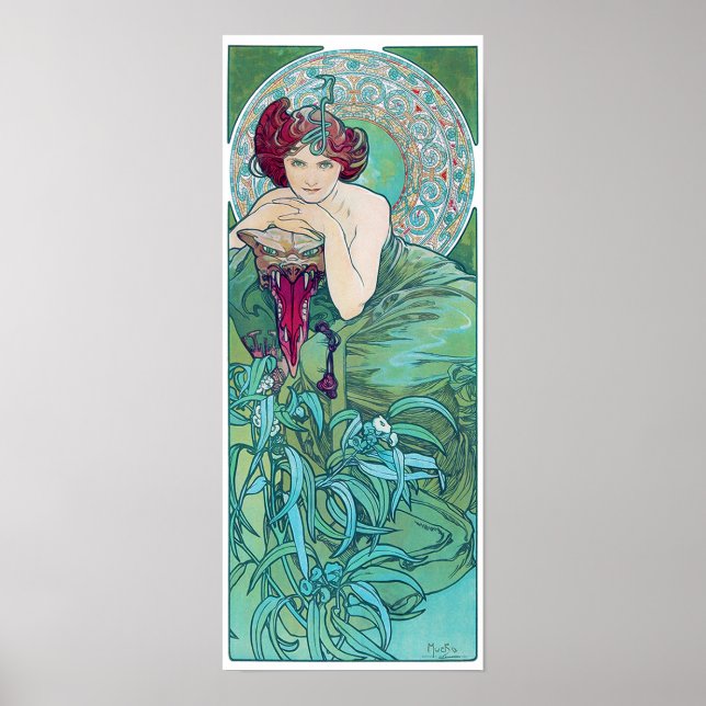 Poster Emerald (Quatro Joias), Alphonse Mucha (Frente)