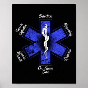 Poster Emergência EMT paramédica EMS