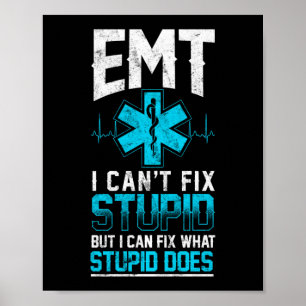 Poster Emergência Sarcástica EMS EMT Não Consigo Corri