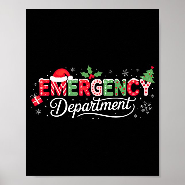 Poster Emergency Department Christmas Santa Er  (Frente)