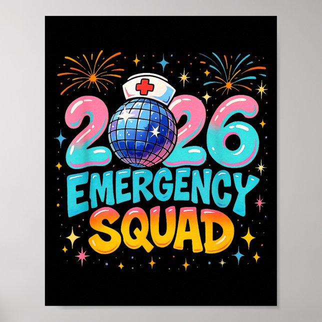 Poster Emergency Squad New Year 2026 Medical Crew Nurse E (Frente)