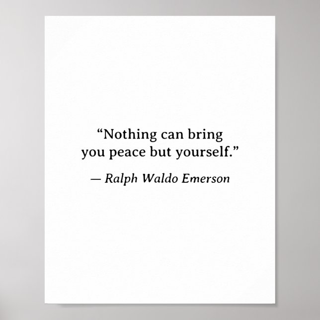 Poster Emerson Inspirational Peace Wall Art (Frente)