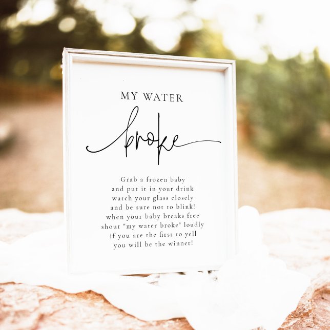 Poster EMERY My Water Broke Chá de fraldas Game (Criador carregado)