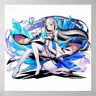 Poster Emilia  ReZero kara Hajimeru Isekai Seikatsu Anime