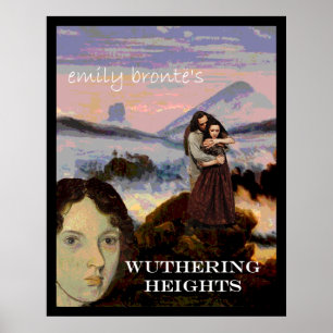 Pôster Emily Bronte com Heathcliff e Cathy
