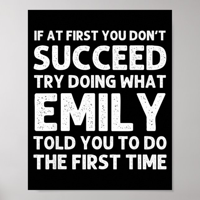 Poster Emily Name D Birthday Funny Christmas Joke  (Frente)