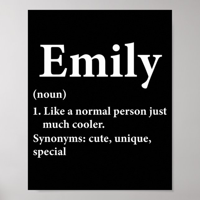 Poster Emily Name Definition Funny D  (Frente)