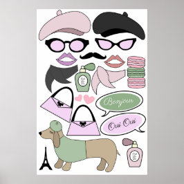 Poster Emily no tema Paris Aniversário, propulsores