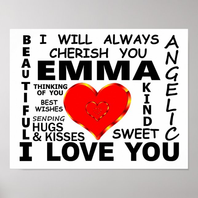 Poster Emma I Te Amo (Frente)