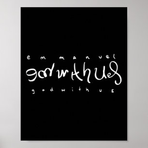 Poster Emmanuel Deus Com O Texto Do Script De Duplo Signi