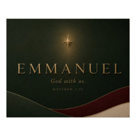 Pôster EMMANUEL | Mateus 1:23 Cristão