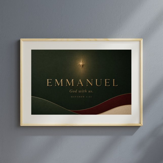 Poster EMMANUEL | Mateus 1:23 Cristão  (Criador carregado)