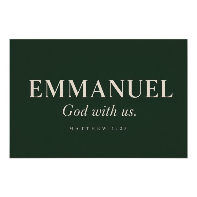 Pôster EMMANUEL | Mateus 1:23 | Natal (Frente)