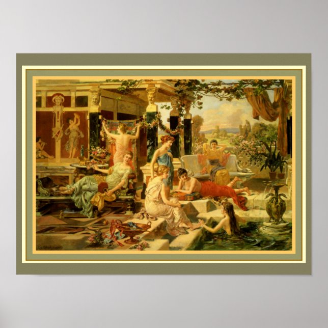 Poster Emmanuel Oberhauser "Roman Bath" 12 x 16 (Frente)