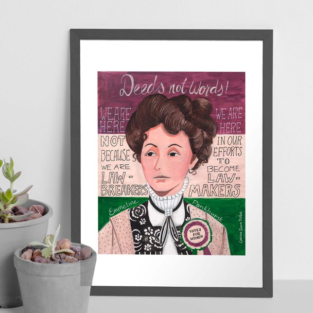 Poster Emmeline Pankhurst | votos para as mulheres | POST (Criador carregado)