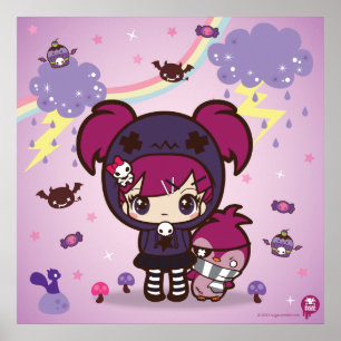 Pôster Emo Girl Haruka e Spitzen o Pinguim