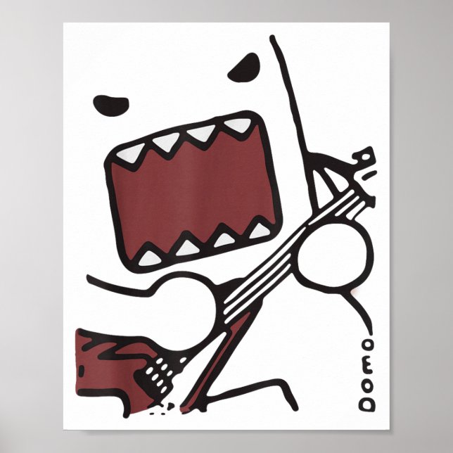 Poster Emo Scence Guitar Domo Y2k Japanese  (Frente)